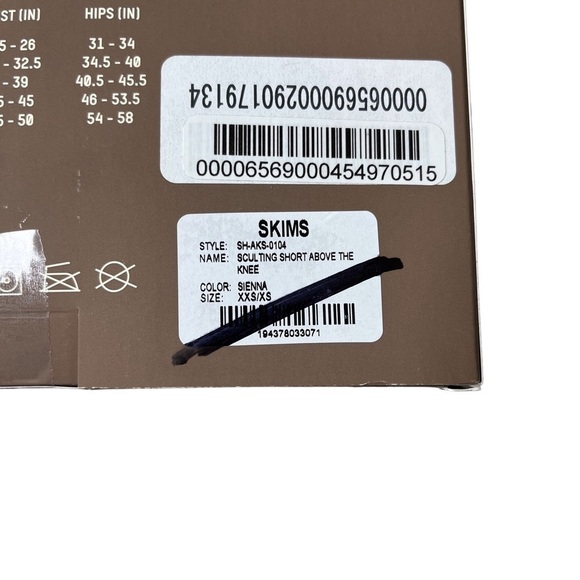 Skims Sculpting Short Above Knee Open Gusset Sienna Size XXS/XS Shapewear - Picture 7 of 8